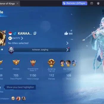 Honor of Kings Rare Skin Global | 112H 108S | KIC Luna, Legend Yao, LNY Yin image 1