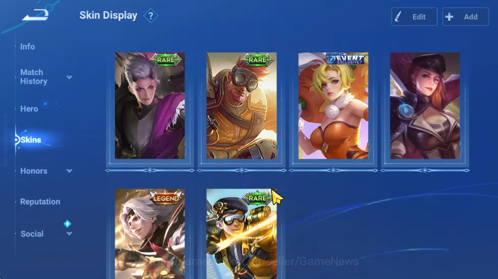 Honor of Kings Accounts Hero 12 Skin 6|Yao(Legend),Mulan(Event),3 Rare(Bir image 4