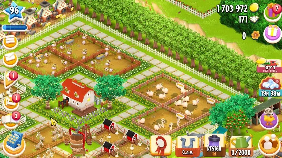 Hay Day Accounts Lvl 96 END|Silo Storage 1900+Barn Storage 3750|Lan image 4