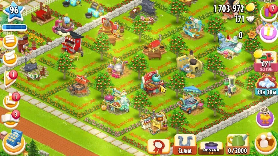 Hay Day Accounts Lvl 96 END|Silo Storage 1900+Barn Storage 3750|Lan image 6