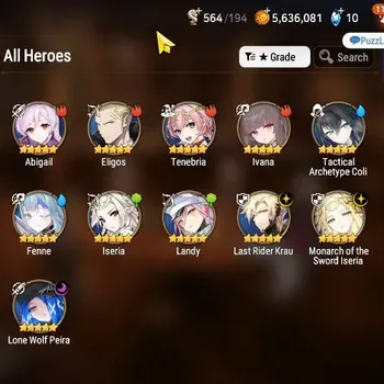 Epic Seven Accounts Starter Global Unverif|Starter|3ML [Monarch Ieria,LW Peira,LS Krau]|PoH+Bless ON|MoR 9|Check