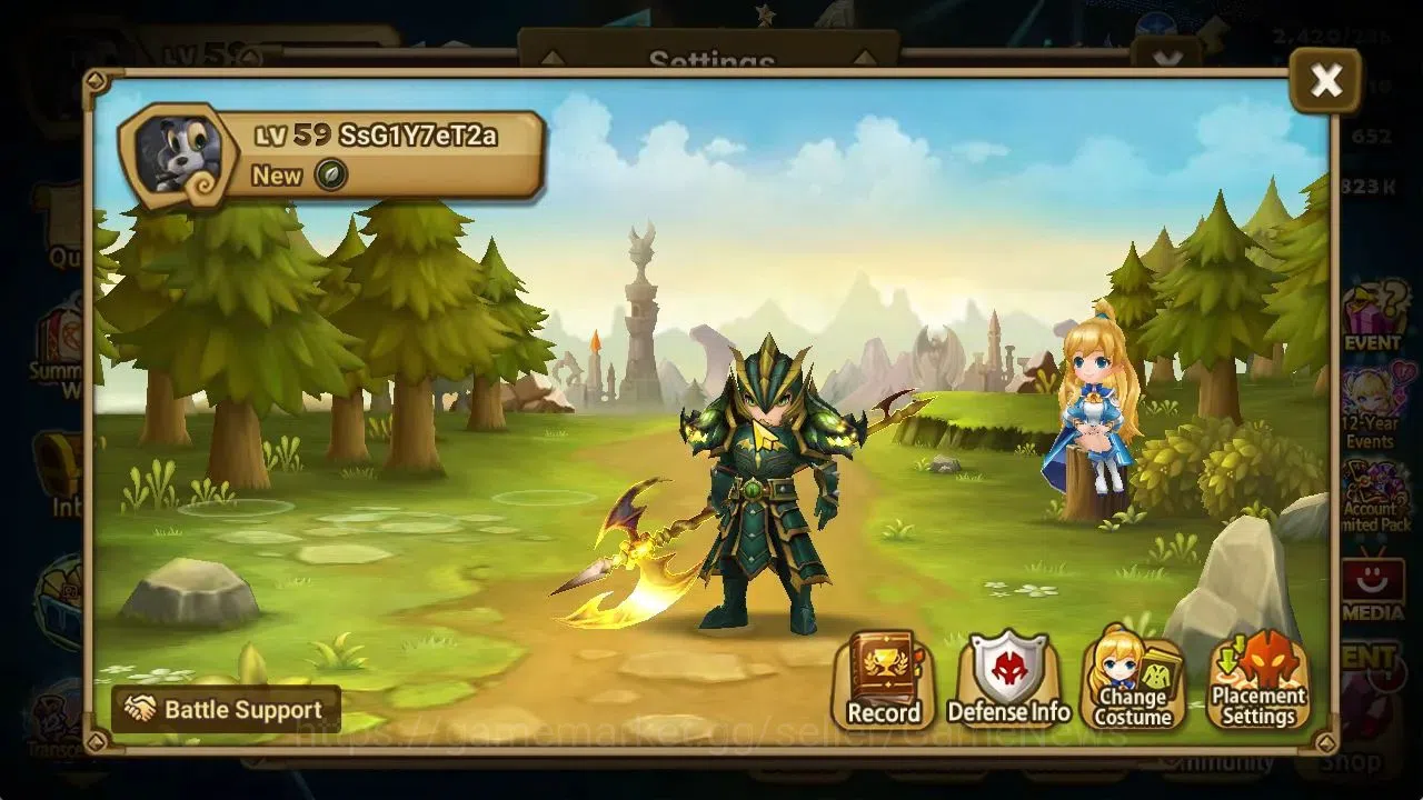 Summoners War: Sky Arena Accounts EUROPE Lv 59|Starter 1 NB5[Leo]+1 6*Monster|31K Ma image 2