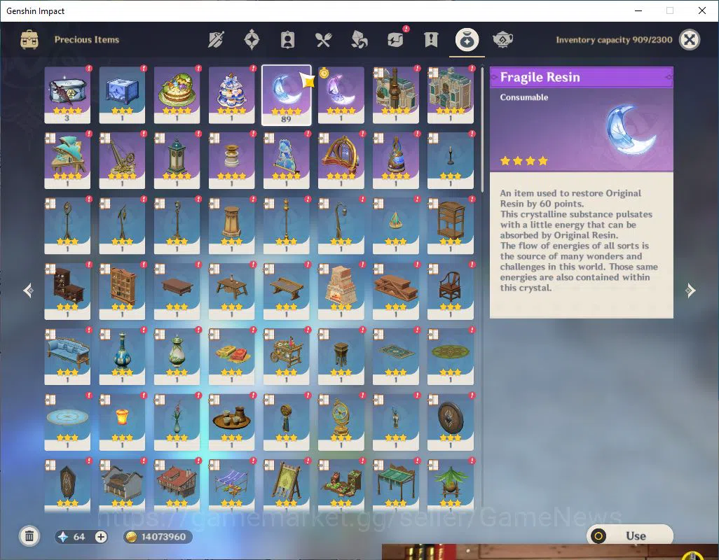 Genshin Impact Accounts Mid Game ASIA|AR 50|10 Limited +5(5*Weapon)| Neuvill C2,Yelan 10