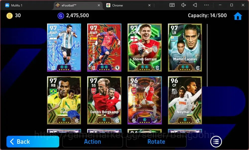 eFootball Accounts Mobile|PW 3121|Epic Gerrard,Caceres,Cafu,Bergkamp, image 3