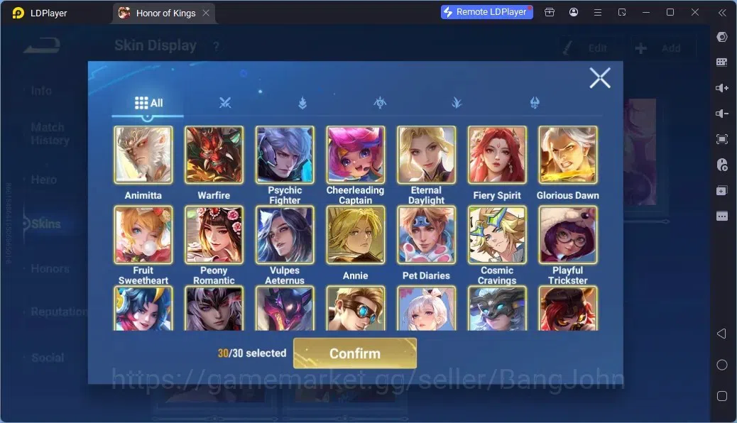 Honor of Kings Accounts Rare Skin Global | 76H 53S |1 Flawless|1 Legend|9 Epic|2 Collab|2 EventExclusive | TakeMail Check SS 9