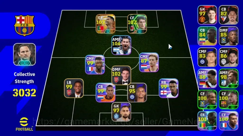 eFootball Accounts Legends & Iconic Players Android|Power 3032|Big Time Cristiano Ronaldo Jun'26|Epic Daniele Massaro|Show 1