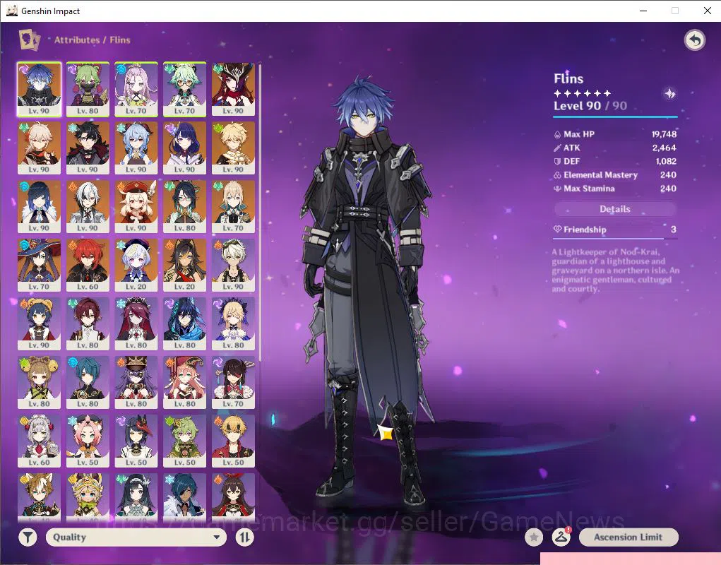 Genshin Impact Accounts ASIA|AR 59|10 Limited +6(*5Weapon)| Yelan+C1 Raide image 3