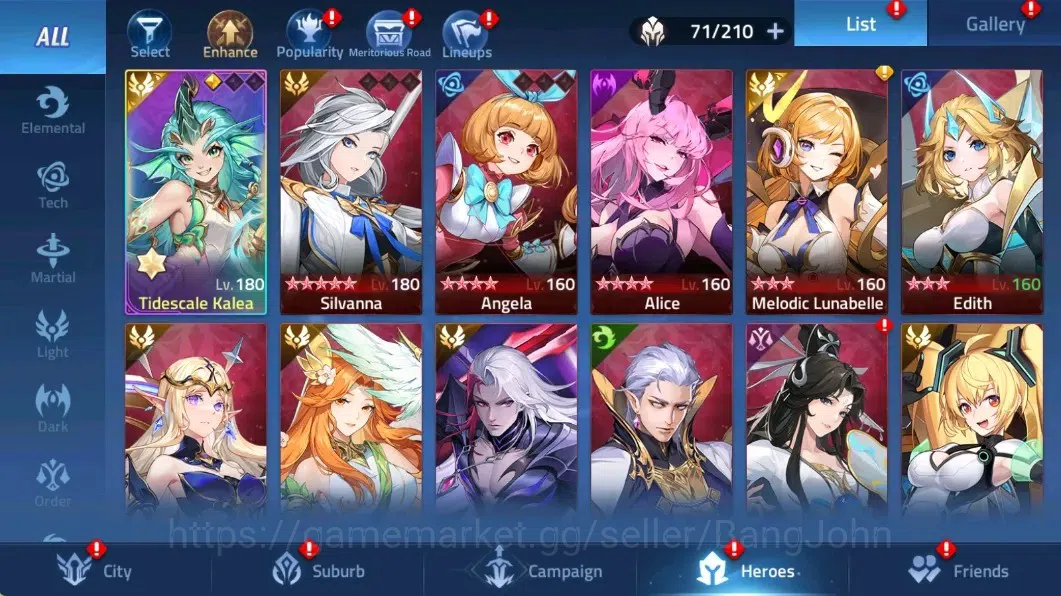 Mobile Legends: Adventure Accounts Global |LV 59| 2334k Power |VIP 5| Camp 35-1 |Hero 71|43 SSR|1 Awaken (Tidescale 3