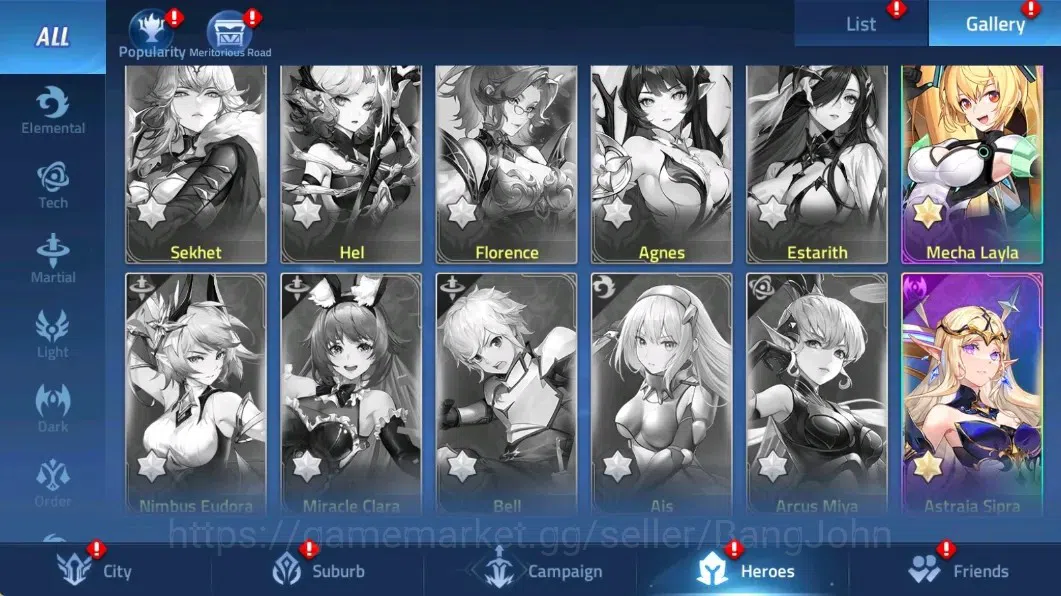 Mobile Legends: Adventure Accounts Global |LV 59| 2334k Power |VIP 5| Camp 35-1 |Hero 71|43 SSR|1 Awaken (Tidescale 6