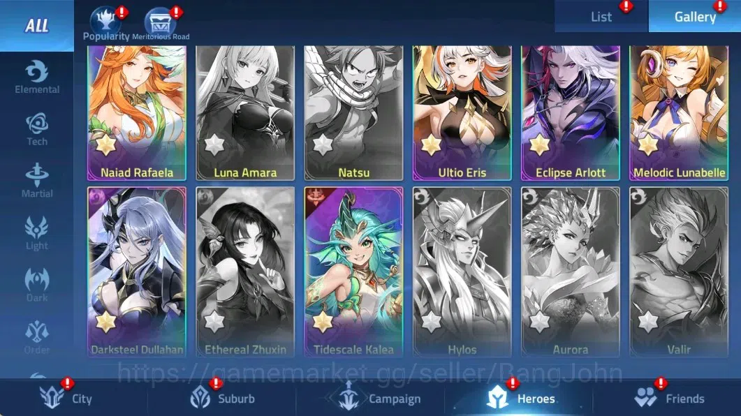 Mobile Legends: Adventure Accounts Global |LV 59| 2334k Power |VIP 5| Camp 35-1 |Hero 71|43 SSR|1 Awaken (Tidescale 7