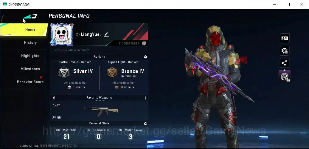 Blood Strike Accounts ASIA|ETERNAL Kala Whisper|Melee Legendary Katana R image 2