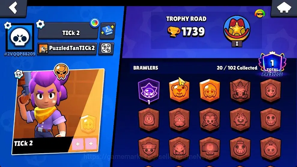Brawl Stars Accounts 1739 Trophy|20 Brawlers 1 Max Lvl [UL Sirius] Myth image 13