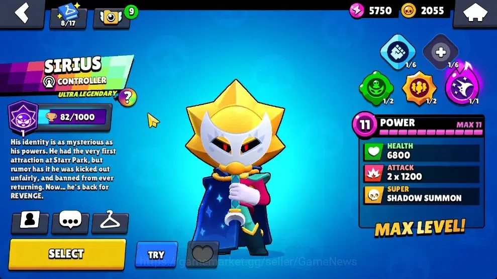 Brawl Stars Accounts 1739 Trophy|20 Brawlers 1 Max Lvl [UL Sirius] Myth image 16