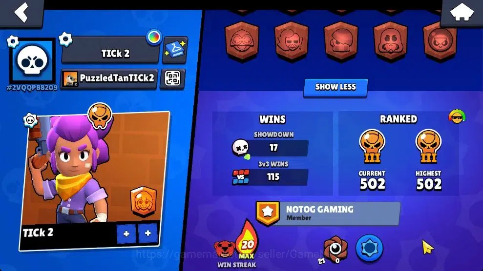 Brawl Stars Accounts 1739 Trophy|20 Brawlers 1 Max Lvl [UL Sirius] Myth image 4