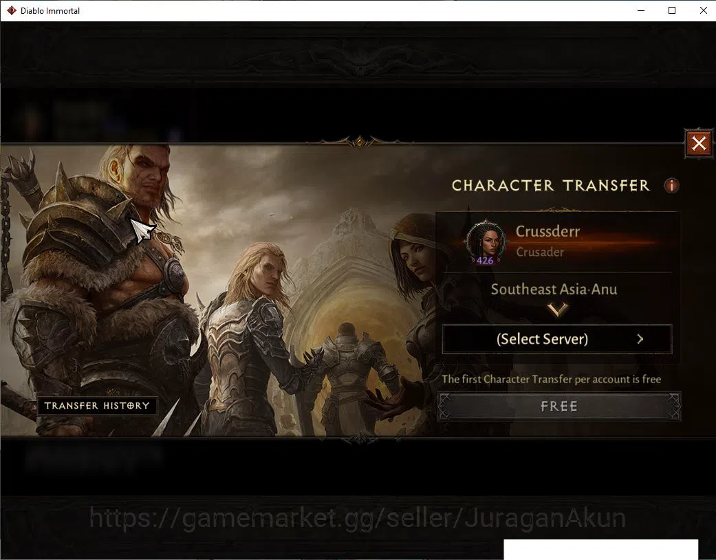 Diablo Immortal Accounts SEA- Anu | Lv60(426) Crusader| 33K CR|Reso 480 | I image 2