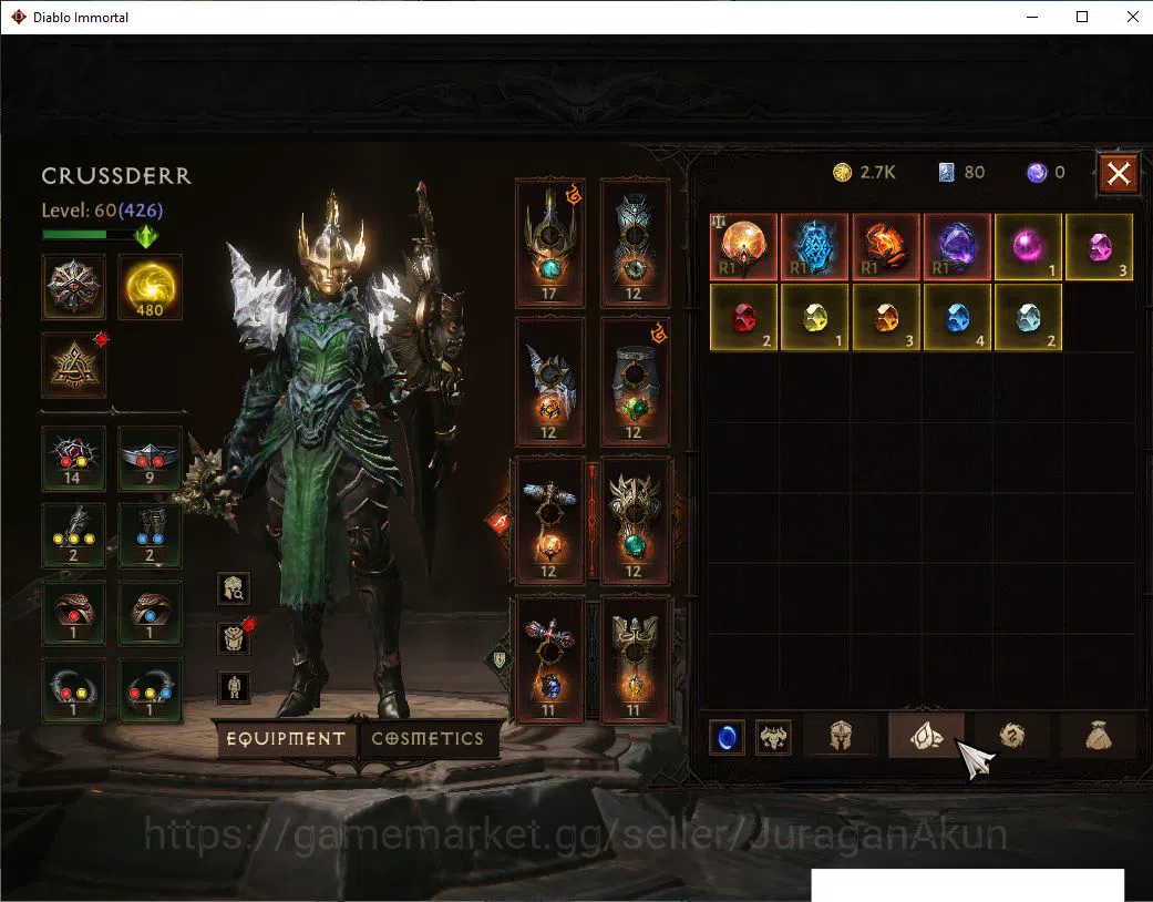 Diablo Immortal Accounts SEA- Anu | Lv60(426) Crusader| 33K CR|Reso 480 | I image 7