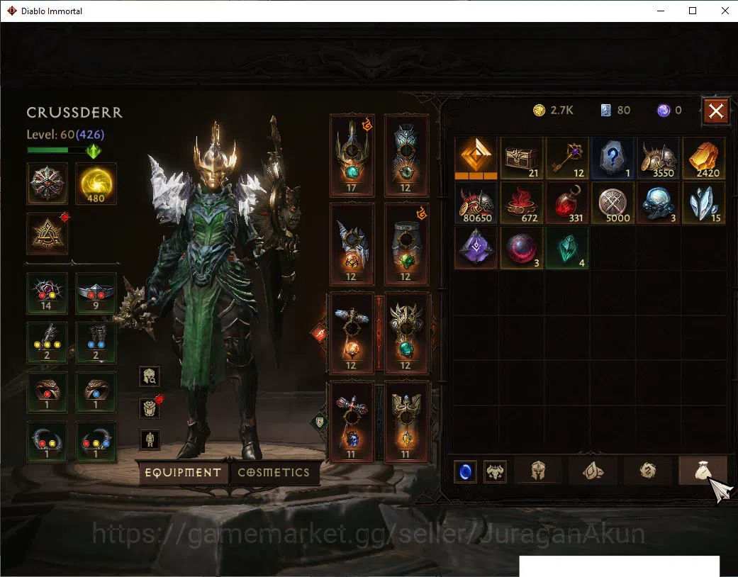 Diablo Immortal Accounts SEA- Anu | Lv60(426) Crusader| 33K CR|Reso 480 | I image 8