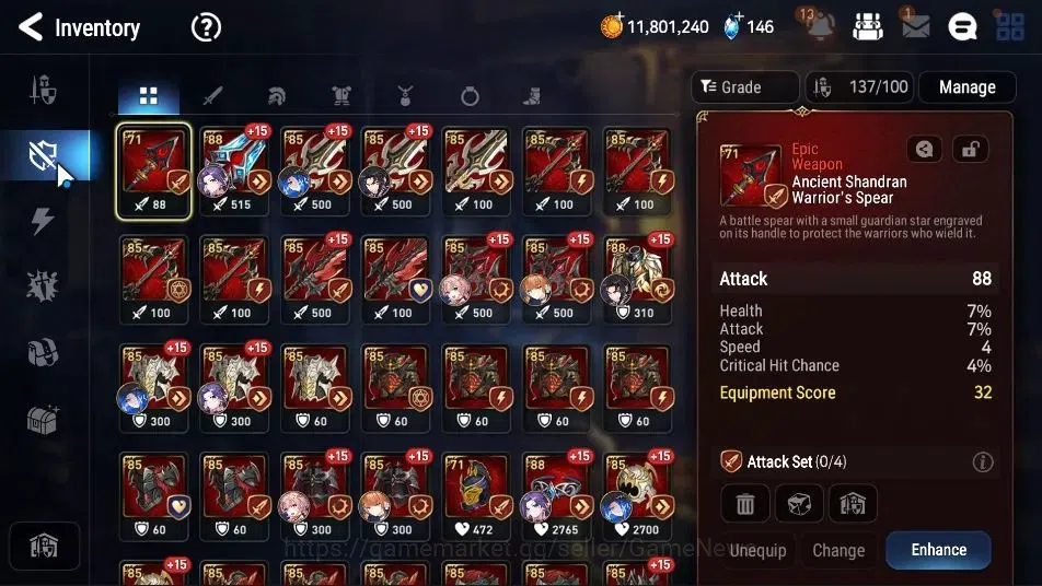 Epic Seven Accounts GLOBAL Unverif|New Era|4 ML(LC Bellona,SS Vivian,L image 9