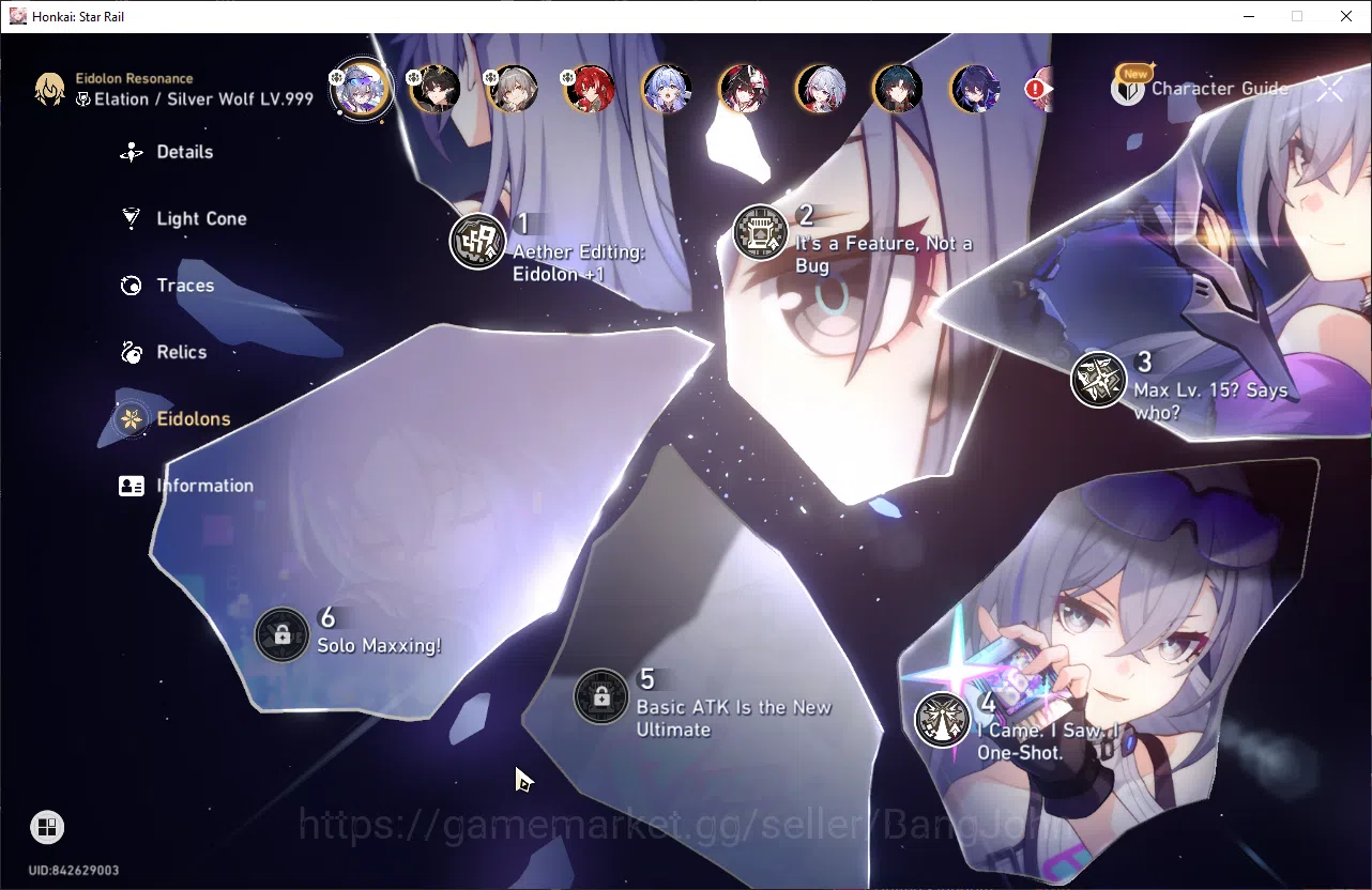 Honkai Star Rail Accounts ASIA | TL 60 | 8 LIMIT | SILVER WOLF999 E4 + SIGN  image 12