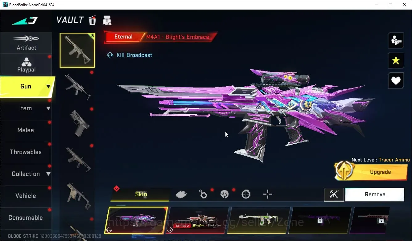Blood Strike Accounts Starter ASIA|STARTER 1 ETERNAL: M4A1-Blight's Embrace|1 ULTRA Melee|Many Ultra Guns 1
