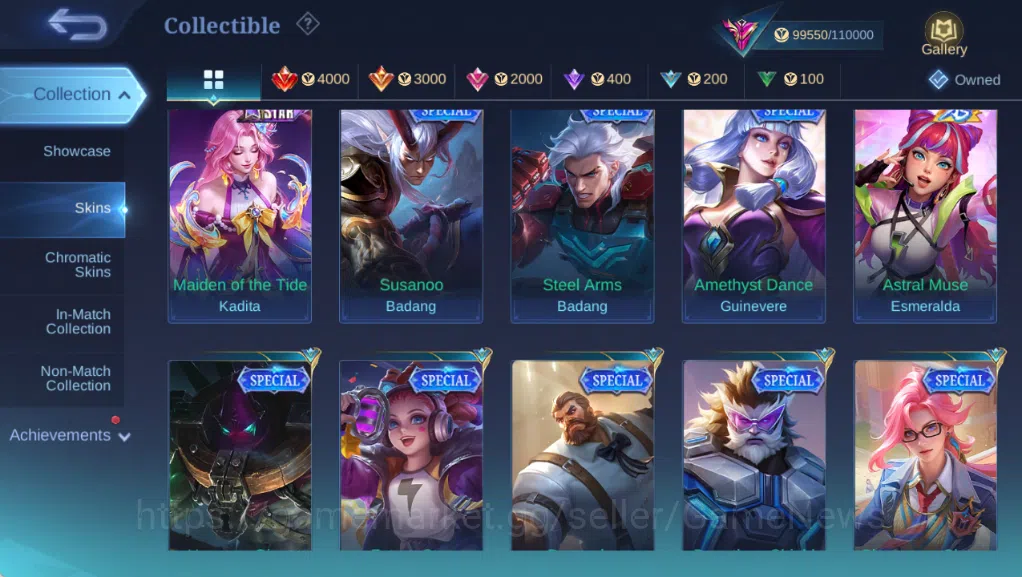 Mobile Legends: Bang Bang Accounts Hero 132|Skin 368|High Glory 55|Kishin Angela,Gran image 17