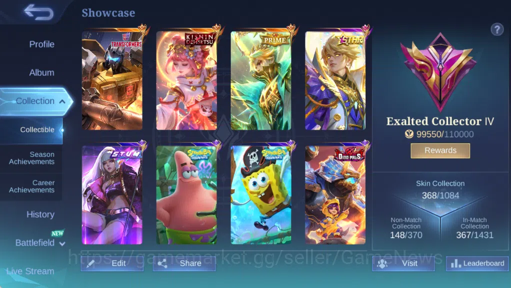 Mobile Legends: Bang Bang Accounts Hero 132|Skin 368|High Glory 55|Kishin Angela,Gran image 2