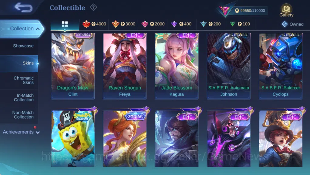 Mobile Legends: Bang Bang Accounts Hero 132|Skin 368|High Glory 55|Kishin Angela,Gran image 6