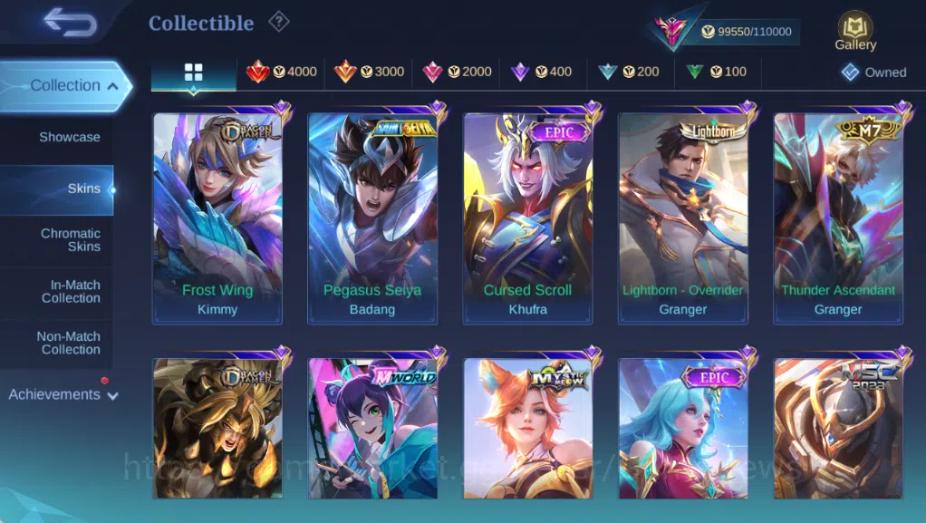 Mobile Legends: Bang Bang Accounts Hero 132|Skin 368|High Glory 55|Kishin Angela,Gran image 9