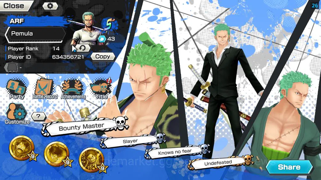 One Piece Bounty Rush Accounts Global|4 EX|BP Kuzan,AMS[Borsalino],GP Gol D.Roger image 2