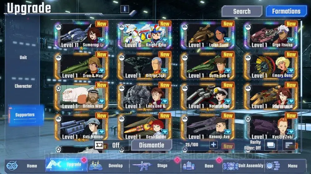 SD Gundam G Generation ETERNAL Accounts Global| Rank 18 | FreshStory | 850 Diamond|11 URGundam Wing Gundam,Great Zeong|10 10