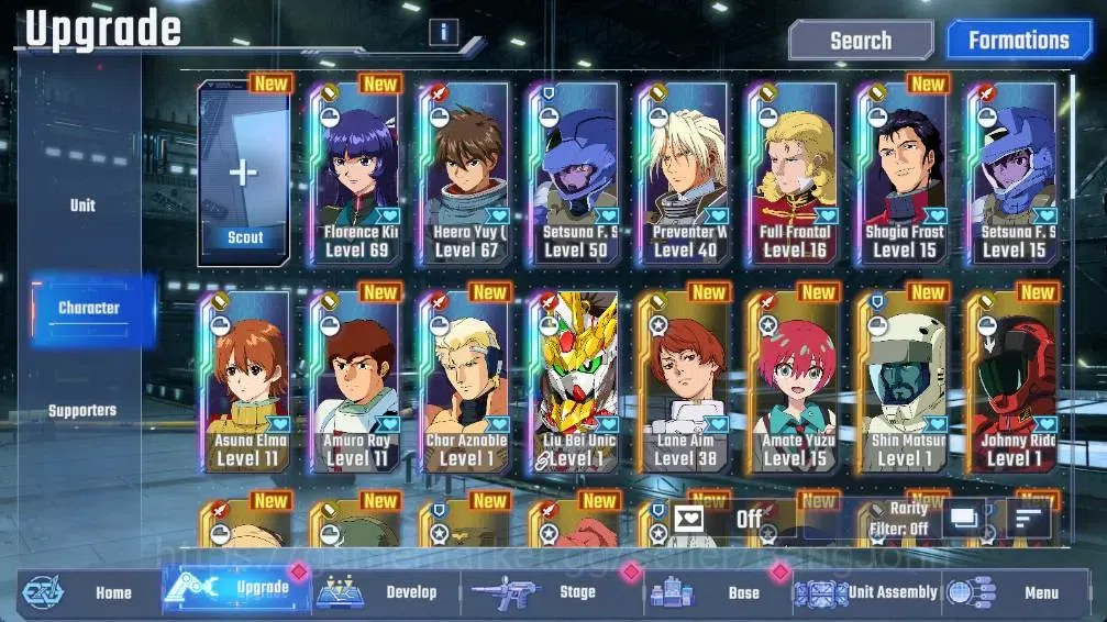 SD Gundam G Generation ETERNAL Accounts Global| Rank 18 | FreshStory | 850 Diamond|11 URGundam Wing Gundam,Great Zeong|10 11