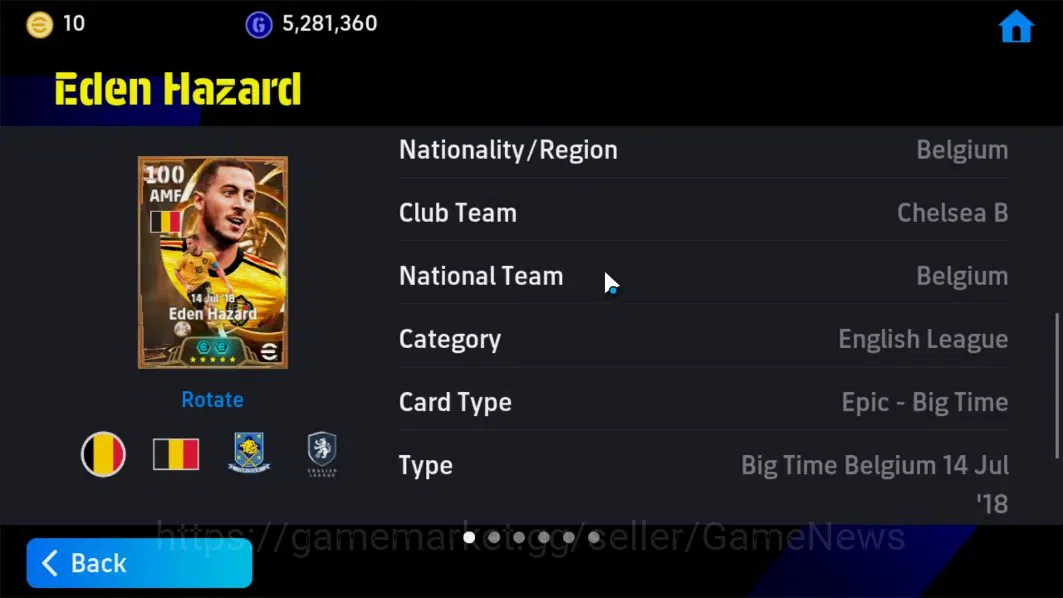 eFootball Accounts Android|BigTime E.Hazard,Epic Fabio C,C.Vieri,Rona image 12