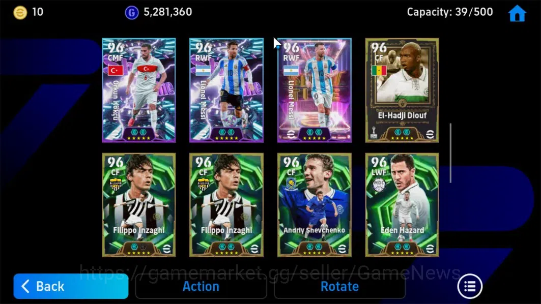 eFootball Accounts Android|BigTime E.Hazard,Epic Fabio C,C.Vieri,Rona image 9