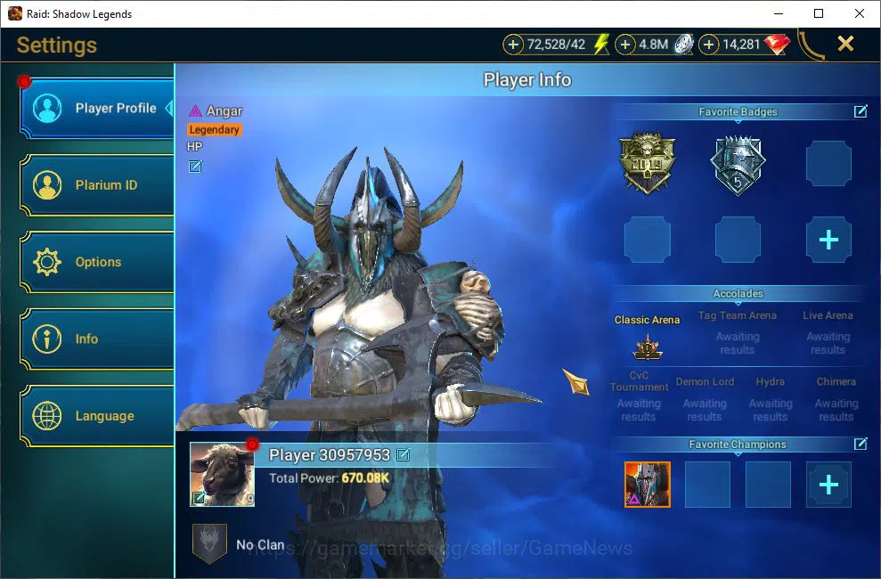 Raid: Shadow Legends Accounts Starter Lv9 670K Power|1 Mythic(Galathir)+23 2