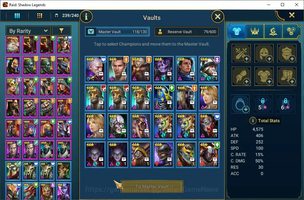 Raid: Shadow Legends Accounts Starter Lv9 670K Power|1 Mythic(Galathir)+23 7