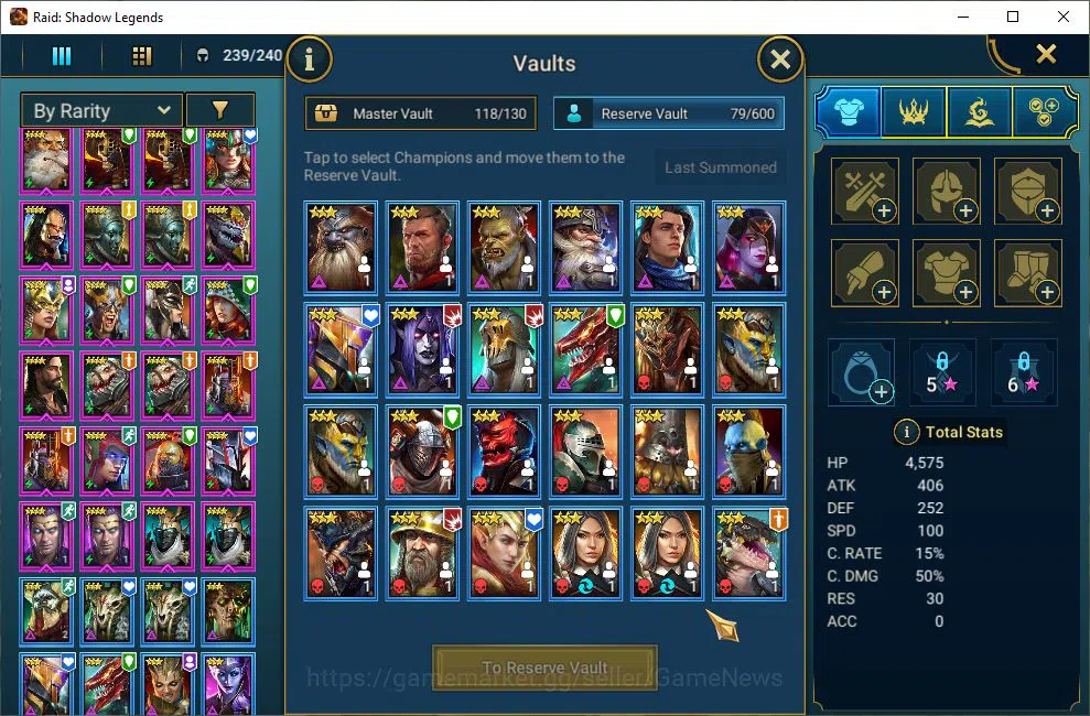Raid: Shadow Legends Accounts Starter Lv9 670K Power|1 Mythic(Galathir)+23 8