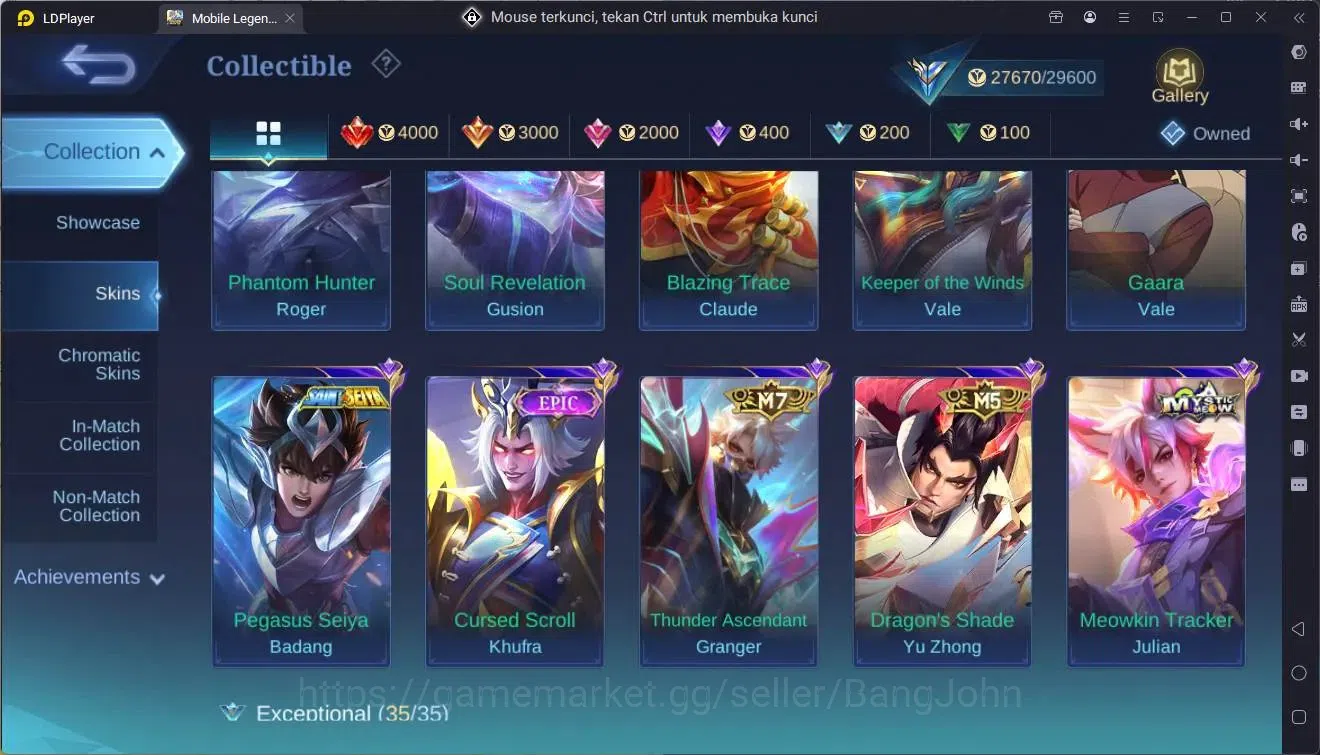 Mobile Legends: Bang Bang Accounts Global|Hero 84|Skin 136|Expert|M5 YZ|M7 Granger|Me image 10