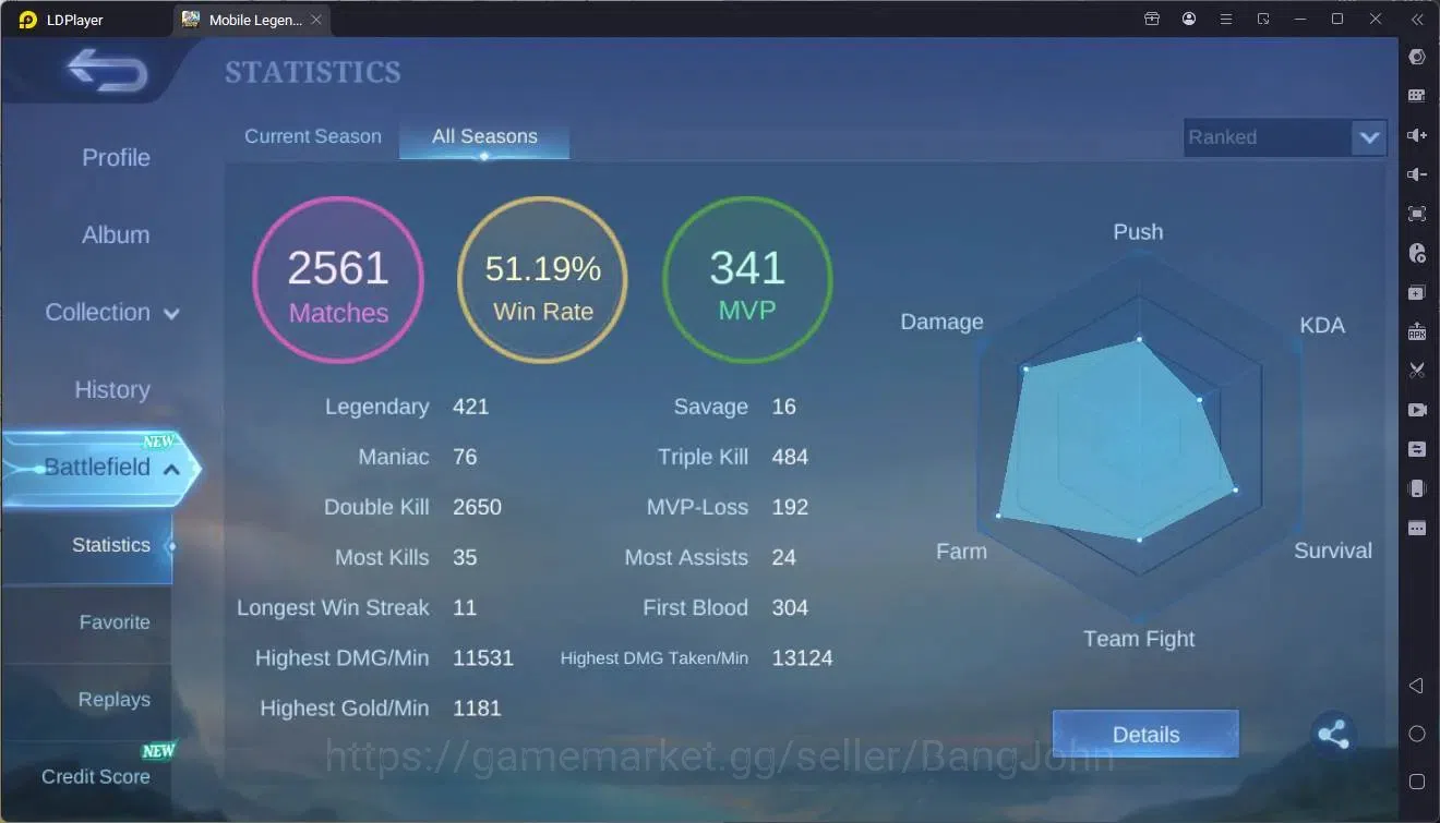 Mobile Legends: Bang Bang Accounts Global|Hero 84|Skin 136|Expert|M5 YZ|M7 Granger|Me image 17