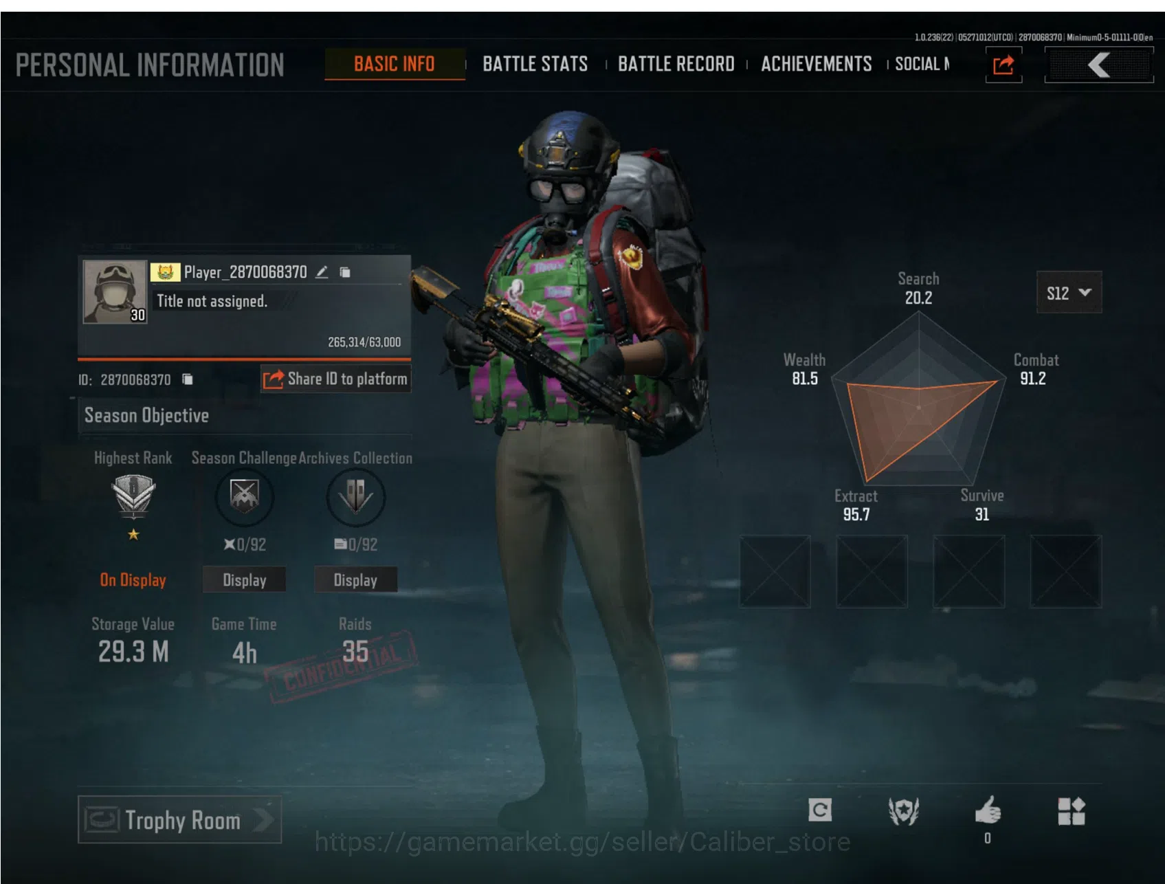 Arena Breakout Accounts 29M cash 26.2M good skins image 1
