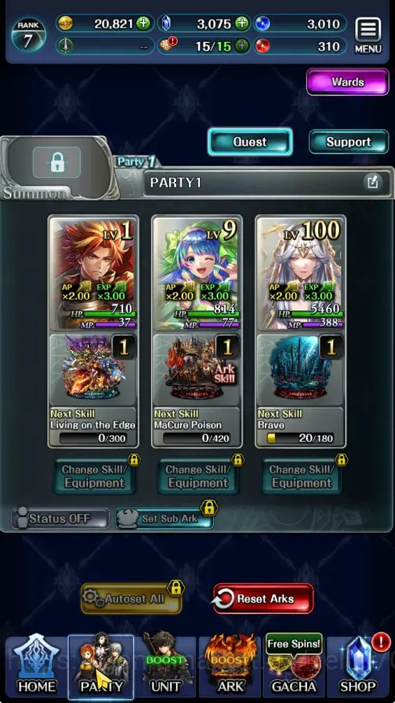 Last Cloudia Accounts GLOBAL|Rank 7|3K Crystal|Collab Brave Frontier (Fi image 6