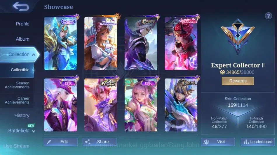 Mobile Legends: Bang Bang Accounts Global|Hero 81|Skin 169|Expert|Sanrio Floryn,PACE image 2