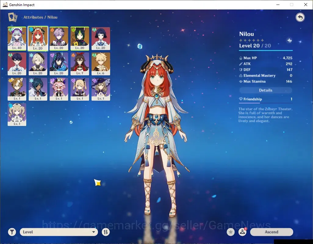 Genshin Impact Accounts ASIA|AR 16|2 Limited+ 2 (*5Standard)|Durin, Nilou| image 4
