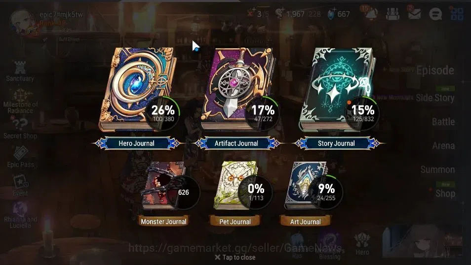 Epic Seven Accounts GLOBAL UnVerif|New Era|5 ML (RoLight,SOT Snow,MKwe image 3