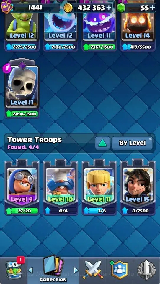 Clash Royale Accounts Mobile |KTL 15|Trophy 11718|6 Max L16 Cards|6 Evo| image 1