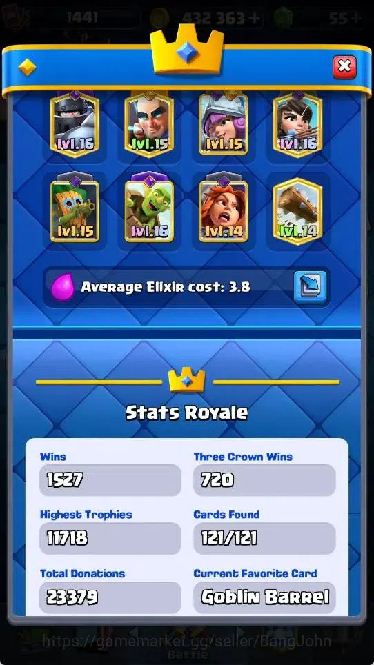 Clash Royale Accounts Mobile |KTL 15|Trophy 11718|6 Max L16 Cards|6 Evo| image 20