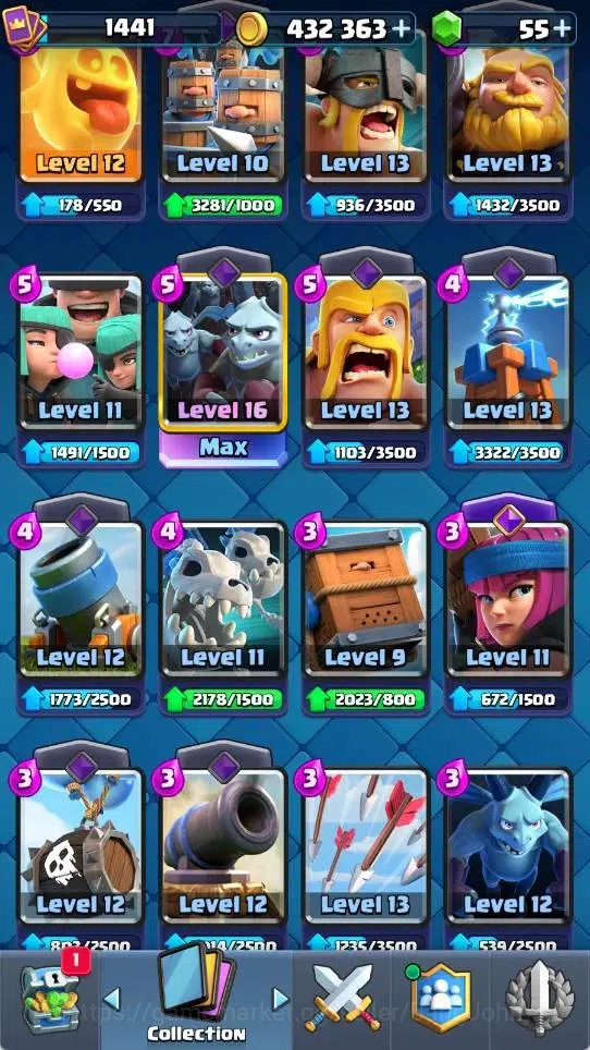 Clash Royale Accounts Mobile |KTL 15|Trophy 11718|6 Max L16 Cards|6 Evo| image 3