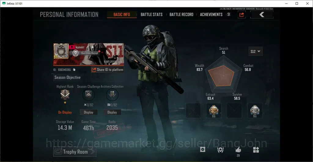 Arena Breakout Accounts MOBILE|LVL30 SV 14,3M|CV 275,291K|MORE SKIN TERMAL image 1