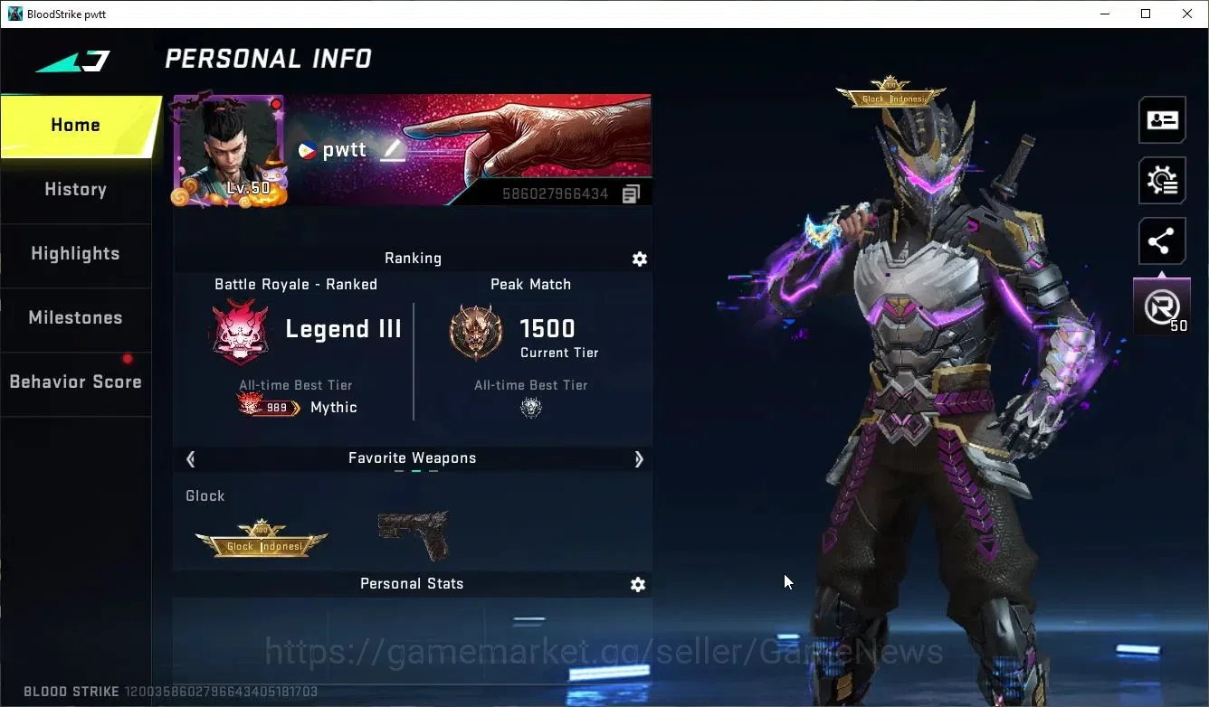 Blood Strike Accounts ASIA|ETERNAL DeAgle,Zero+MELE TalonKnife,Collab 7D image 2