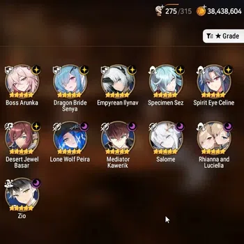 Epic Seven Accounts High-End GLOBAL UnVerif|16 ML( RnL,B Arunka,Zio,Salome,E Ilynav etc) + EoA Fumyr,Tori,SF
