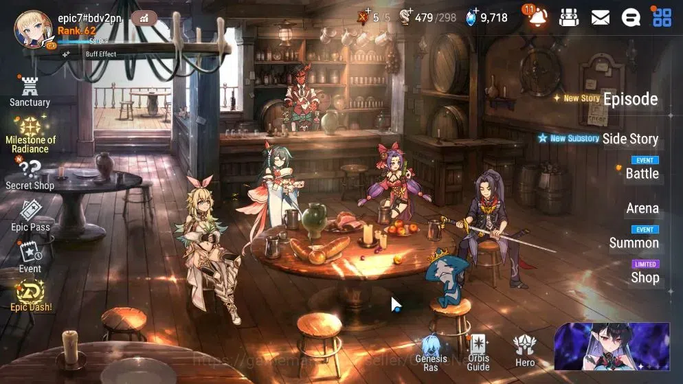 Epic Seven Accounts High-End Global UnVerif|NewEra|15 ML(RnL,Zio,Belian,Salome,etc)+Estele,Setsuka,Rinak,AB Fumyr,etc|AUTO 1